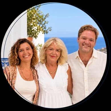 Karen Jessen avec Ana et Christian Charters Jessen