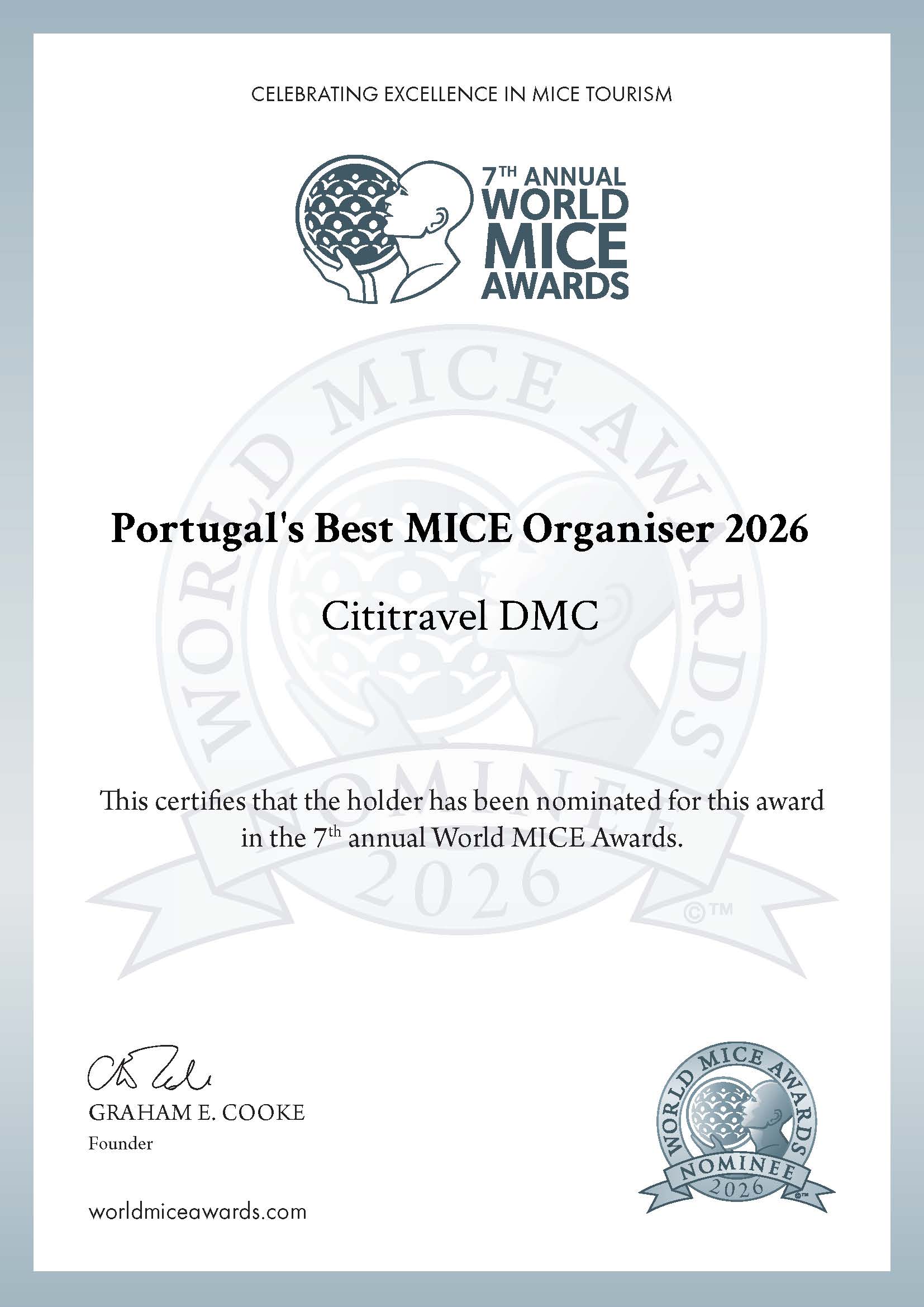 portugals-best-mice-organiser-2026-nominee-certificate-cititravel-dmc portugals best mice organiser 2026 nominee certificate cititravel dmc